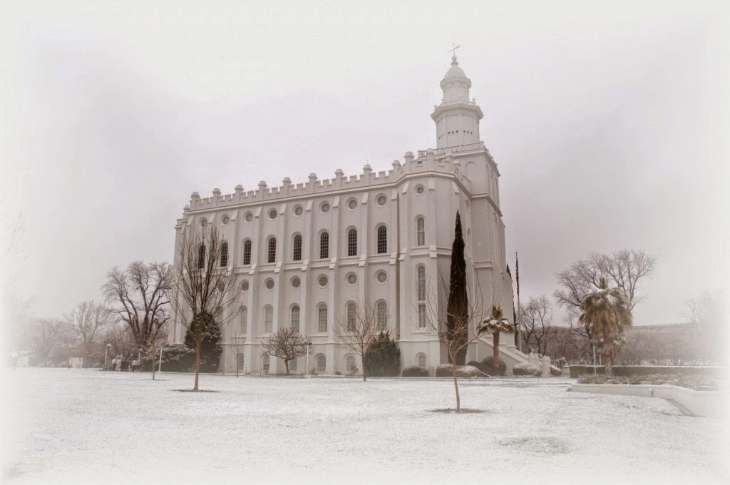 Snow at the St. George Temple